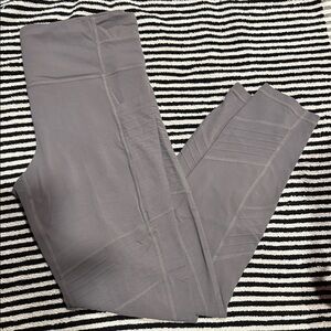 Gray High-Waisted Leggings Moto
